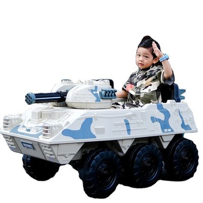 Детский электрический танк для игрушек Вождение игрушки электрический танк 12В 6Х6 колеса PP пластик