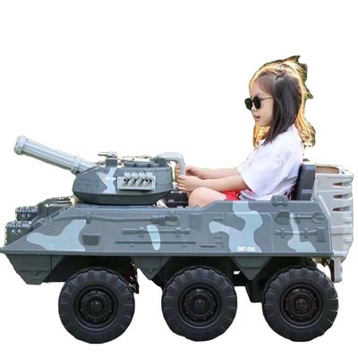 Детский электрический танк для игрушек Вождение игрушки электрический танк 12В 6Х6 колеса PP пластик