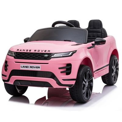 Двухместный розовый детский электрический автомобиль с дистанционным управлением 12 В, разрешенный