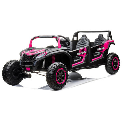 Дистанционное управление 24v UTV 4 места езда на автомобилях для взрослых и детей в красно-розовом цвете